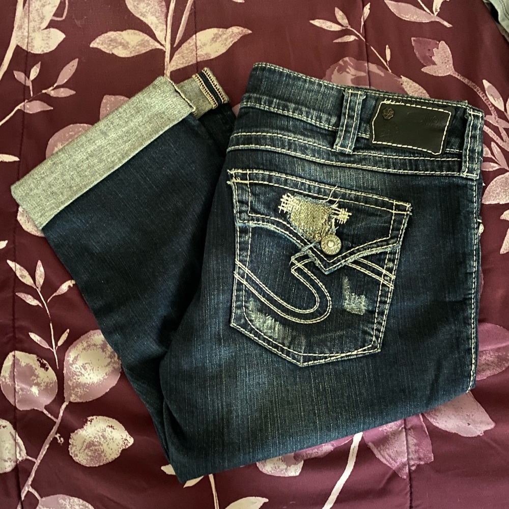 Silver Jeans Co Suki Flap Capris, Like new!